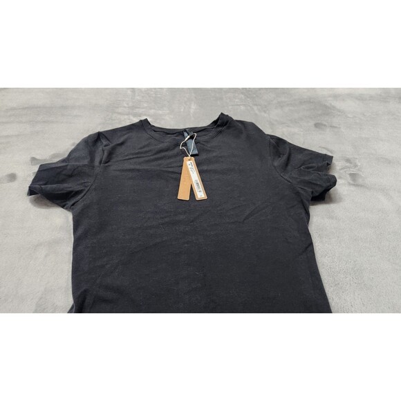 NWT SKIMS Medium Soot Black Cotton Jersey T-Shirt AP-TSH-0638 - Picture 2 of 8